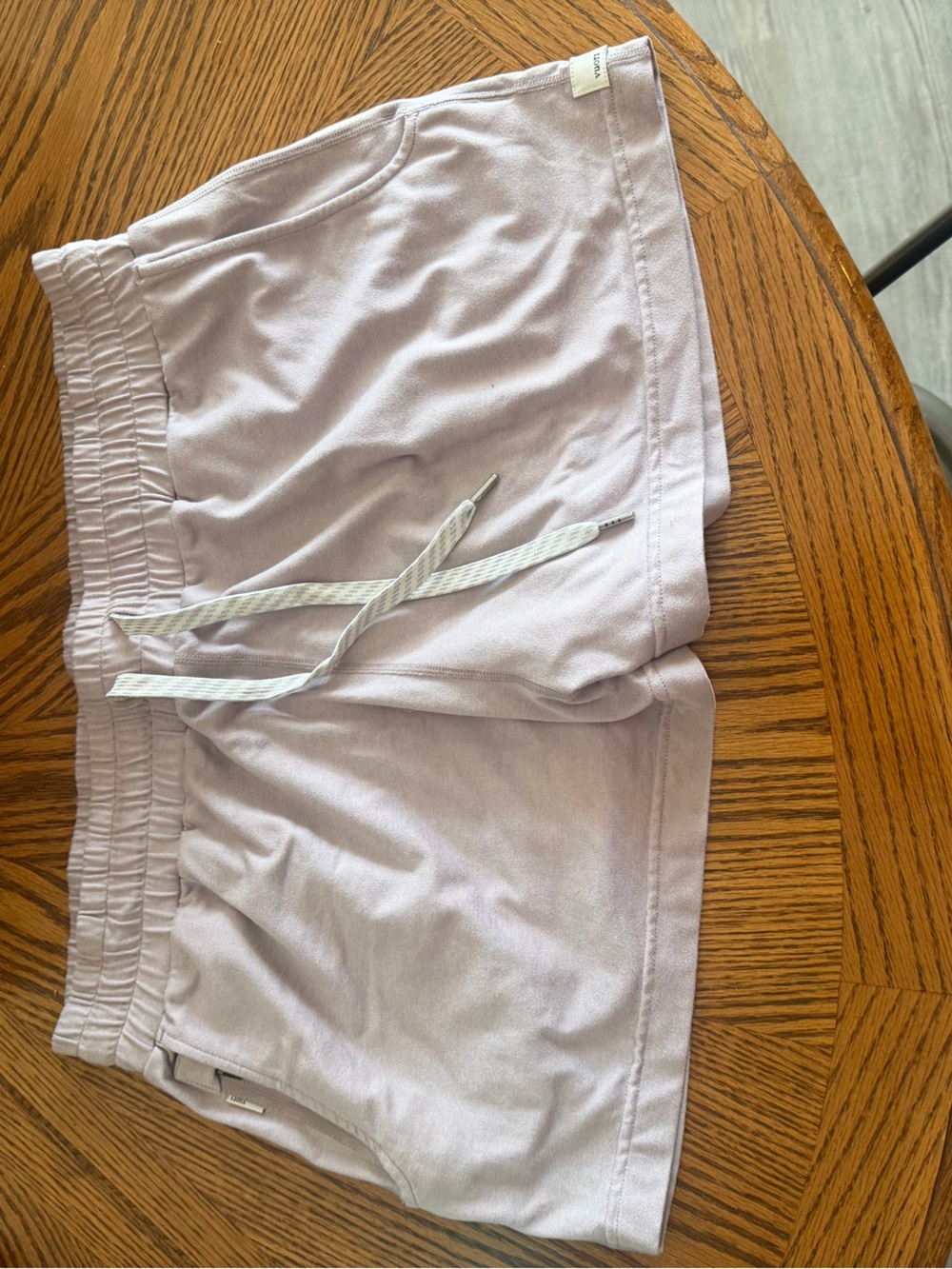 Vuori Women's Lightweight Lavender Lounge Shorts with Drawstring